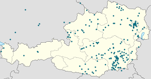 Mapa mesta Štajersko so značkami pre jednotlivých podporovateľov
