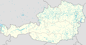 Mapa města Rakousko se značkami pro každého podporovatele 