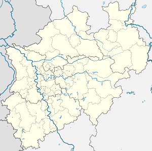 Harta lui Renania de Nord-Westfalia cu marcatori pentru fiecare suporter