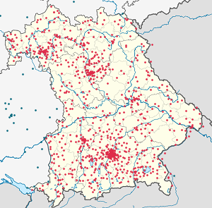 Χάρτης του Βαυαρία με ετικέτες για κάθε υποστηρικτή 