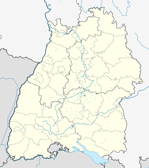 Harta lui Reutlingen cu marcatori pentru fiecare suporter