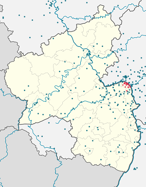Kart over Mainz med markører for hver supporter