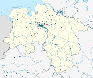 Карта на Ottersberg с маркери за всеки поддръжник