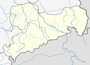 Mapa Powiat Nordsachsen ze znacznikami dla każdego kibica