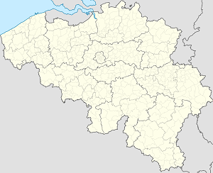 Zemljevid Halle, Belgija z oznakami za vsakega navijača