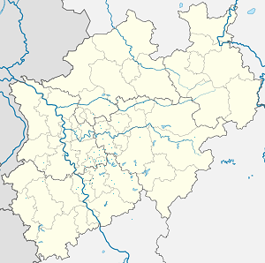 Zemljevid Rheinisch-Bergischer Kreis z oznakami za vsakega navijača