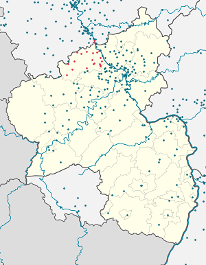 Karte von Landkreis Ahrweiler mit Markierungen für die einzelnen Unterstützenden