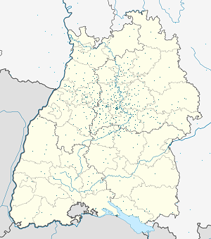Karte von Baden-Württemberg mit Markierungen für die einzelnen Unterstützenden