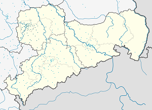 Biresyel destekçiler için işaretli Landkreis Leipzig haritası