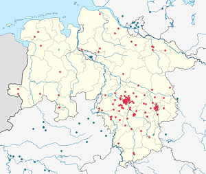 Karte von Niedersachsen mit Markierungen für die einzelnen Unterstützenden