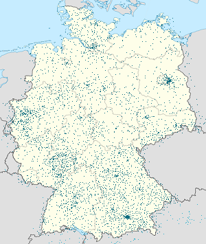 Mapa de Alemania con etiquetas para cada partidario.
