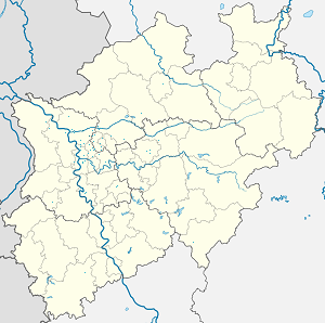 Kart over Hünxe med markører for hver supporter