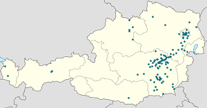 Karte von Bezirk Bruck-Mürzzuschlag mit Markierungen für die einzelnen Unterstützenden