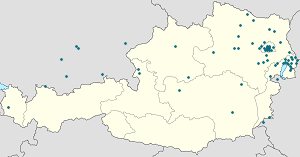 Carte de Burgenland avec des marqueurs pour chaque supporter