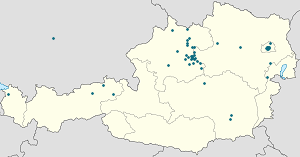 Mapa města Steyr se značkami pro každého podporovatele 
