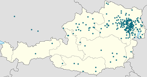 Karte von Wienerwald mit Markierungen für die einzelnen Unterstützenden