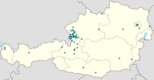 Karte von Hof bei Salzburg mit Markierungen für die einzelnen Unterstützenden