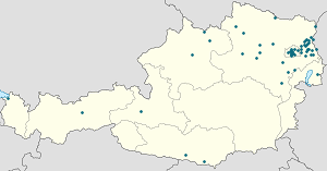 Karte von Niederösterreich mit Markierungen für die einzelnen Unterstützenden