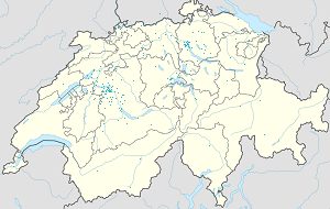 Harta lui Berna-Platoul Elvețian cu marcatori pentru fiecare suporter