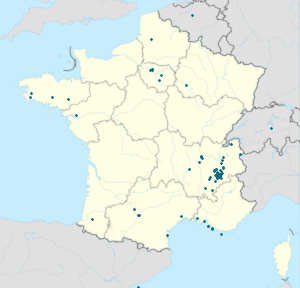 Карта на Grenoble с маркери за всеки поддръжник