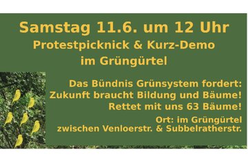 Bild der Petition Bitte rettet mit uns 63 Bäume in der Kölner Innenstadt im Grüngürtel und stoppt das Bauvorhaben!
