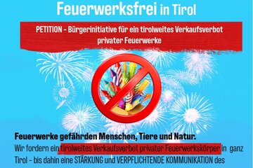 Bild der Petition Bürgerinitiative für ein tirolweites Verkaufsverbot privater Feuerwerke