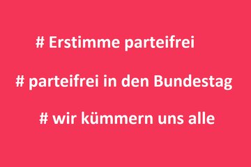 Bild der Petition Das Wahlrecht wörtlich nehmen - Erststimme nur für (parteifreie) Wahlkreisvertreter_innen