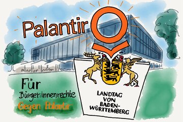 Image of the petition Für Bürger:innen-Rechte - Palantir Überwachung in Ba-Wü stoppen!