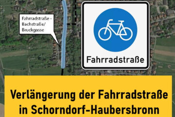 Image of the petition Für die Verlängerung der Fahrradstraße in Schorndorf-Haubersbronn