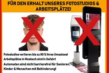 Bild der Petition Gegen die Einführung von Passbildautomaten -Für den Erhalt lokaler Fotostudios &Steuerverschwendung!