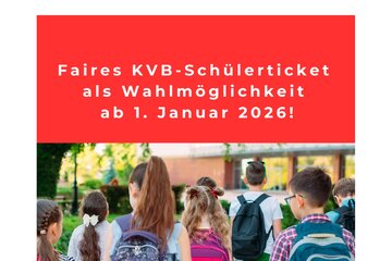 Bild der Petition Gerechte Ticketpreise für Kölner Schüler:innen - Wahl statt Pflicht zum Deutschlandticket