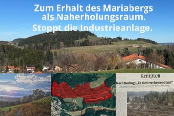Bild der Petition Kein Industrieprojekt am Mariaberg – Stoppt die 23-Hektar-PV-Anlage in Kemptens Naherholungsgebiet