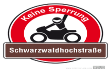 Keine Sperrung der B500 - Schwarzwaldhochstraße - für Motorradfahrer