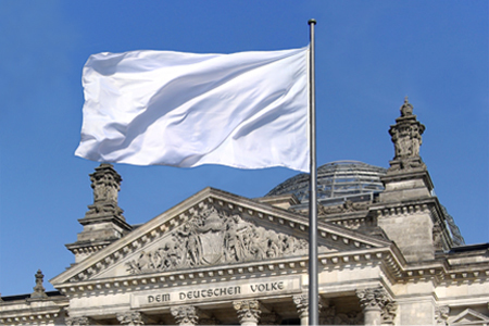 Licht vertreibt Dunkelheit - Weiße Flagge zeigen für den Frieden ...