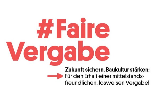 Mittelstandsfreundliche, losweise Vergabe beim Planen und Bauen erhalten! - Online-Petition