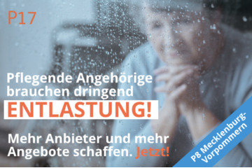 Bild der Petition P8 Pflegende Angehörige fordern Verbesserung der Entlastungs-Verordnung für Mecklenburg-Vorpommern!