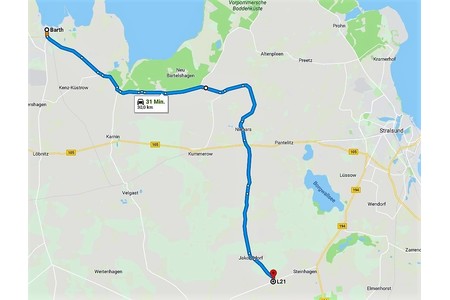 Bild der Petition Radweg an der L21 vom Bodden an die Barthe bis ins Binnenland