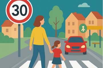 Bild der Petition Tempo 30 und sicherer Fußgängerüberweg für die Hauptstraße in Tiefenbach!