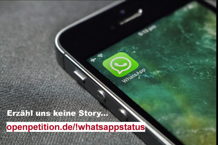 Bild der Petition WhatsApp Update rückgängig