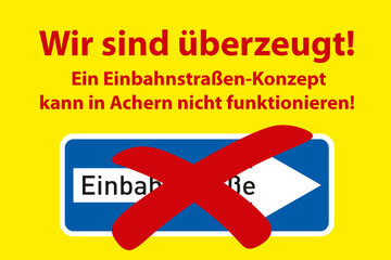 Bild der Petition Wir sind überzeugt! - Ein Einbahnstraßen-Konzept kann in Achern nicht funktionieren!