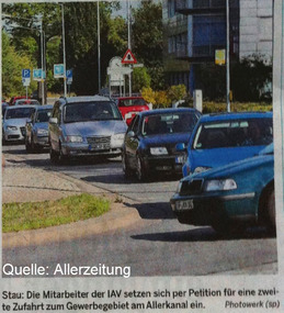 Bild der Petition zweite Zufahrt Gewerbegebiet am Allerkanal Gifhorn