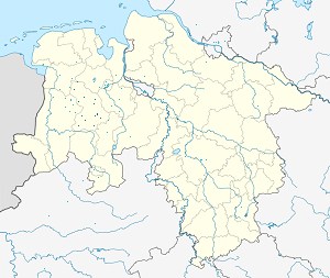 Mapa města Zemský okres Cloppenburg se značkami pro každého podporovatele 