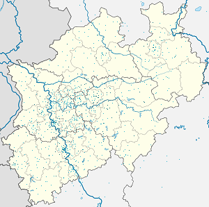 Karte von Nordrhein-Westfalen mit Markierungen für die einzelnen Unterstützenden