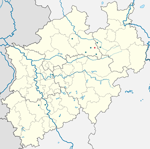 Map of Oelde with markings for the individual supporters