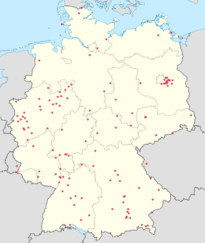 Zemljevid Nemčija z oznakami za vsakega podpornika