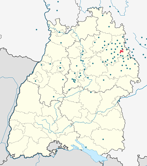 Harta lui Crailsheim cu marcatori pentru fiecare suporter