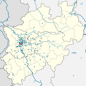 Map of Rheinhausen with markings for the individual supporters