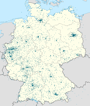 Map of Germany with markings for the individual supporters