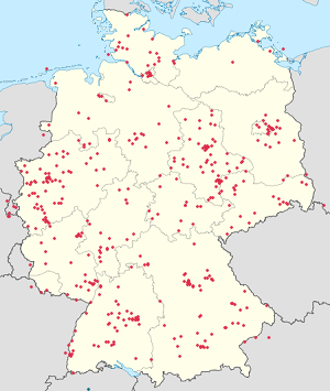 Karte von Deutschland mit Markierungen für die einzelnen Unterstützenden