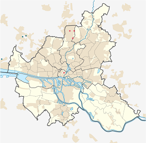 A(z) Hamburg térképe címkékkel minden támogató számára
